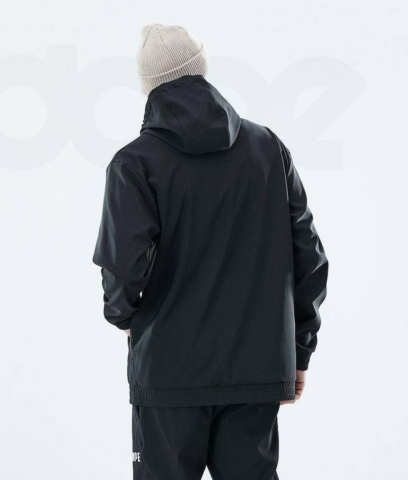 Black Men's Dope Flight Full Zip Hoodies | India_D1674