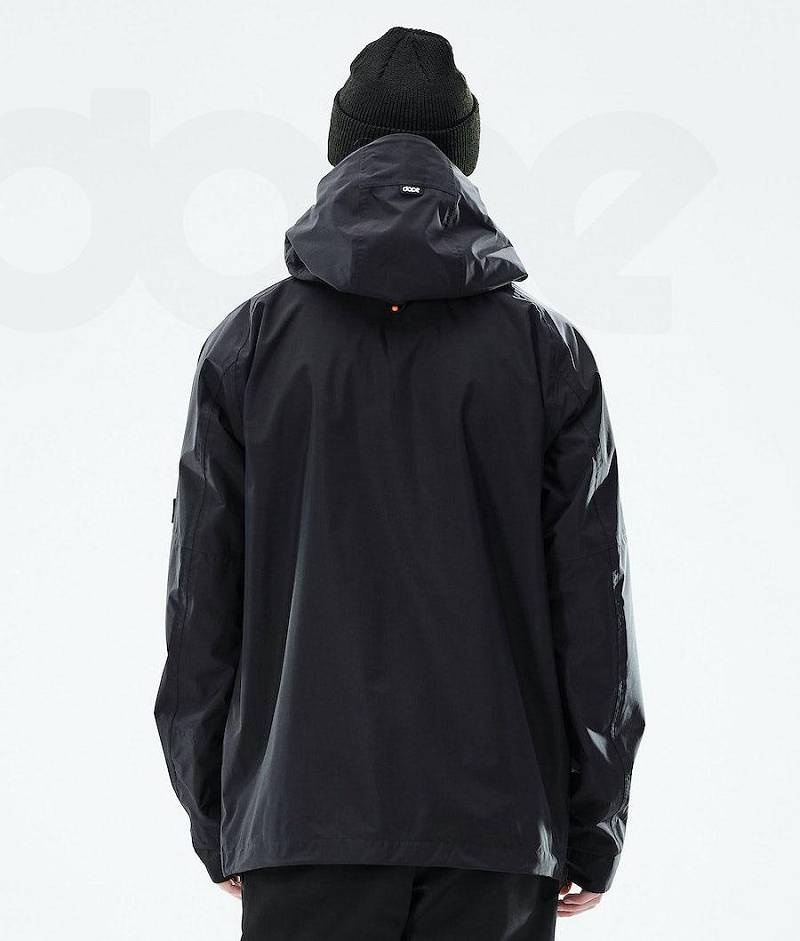 Black Men's Dope Hiker Light Outdoor Jackets | India_D2099