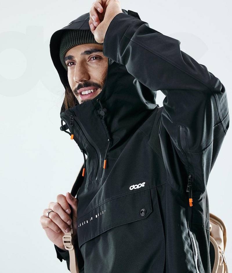 Black Men's Dope Hiker Outdoor Jackets | India_D1220