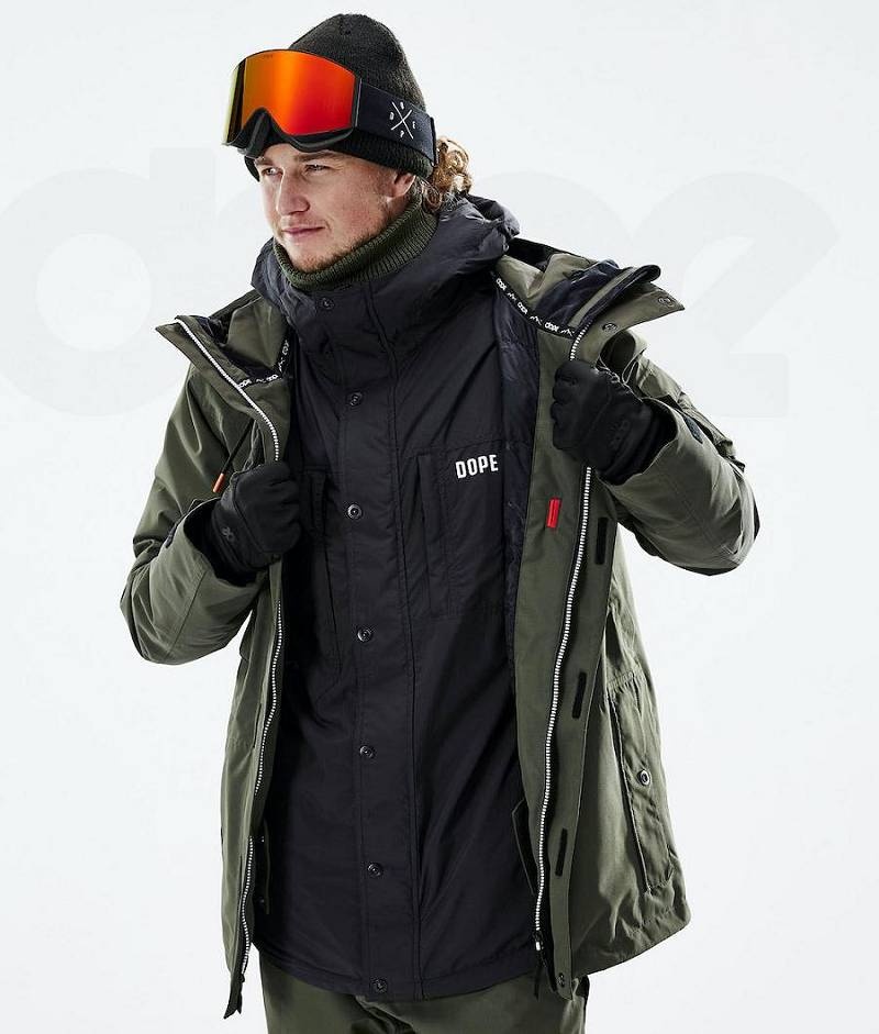 Black Men's Dope Insulated Snowboard Jackets | India_D2389