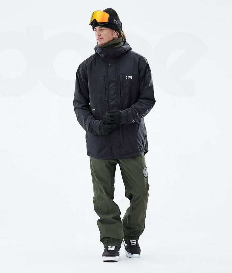 Black Men's Dope Insulated Snowboard Jackets | India_D2389