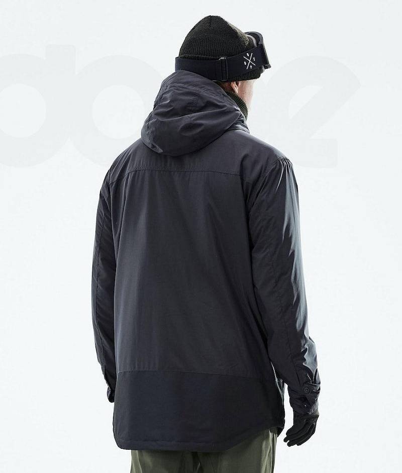 Black Men's Dope Insulated Snowboard Jackets | India_D2389