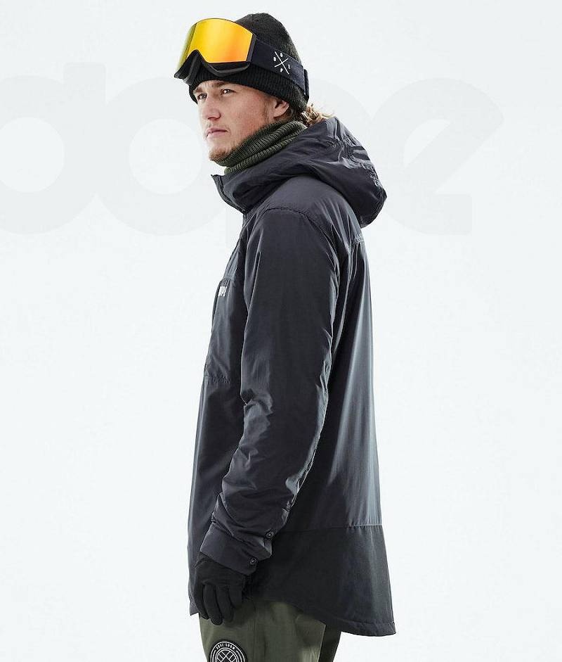 Black Men's Dope Insulated Snowboard Jackets | India_D2389