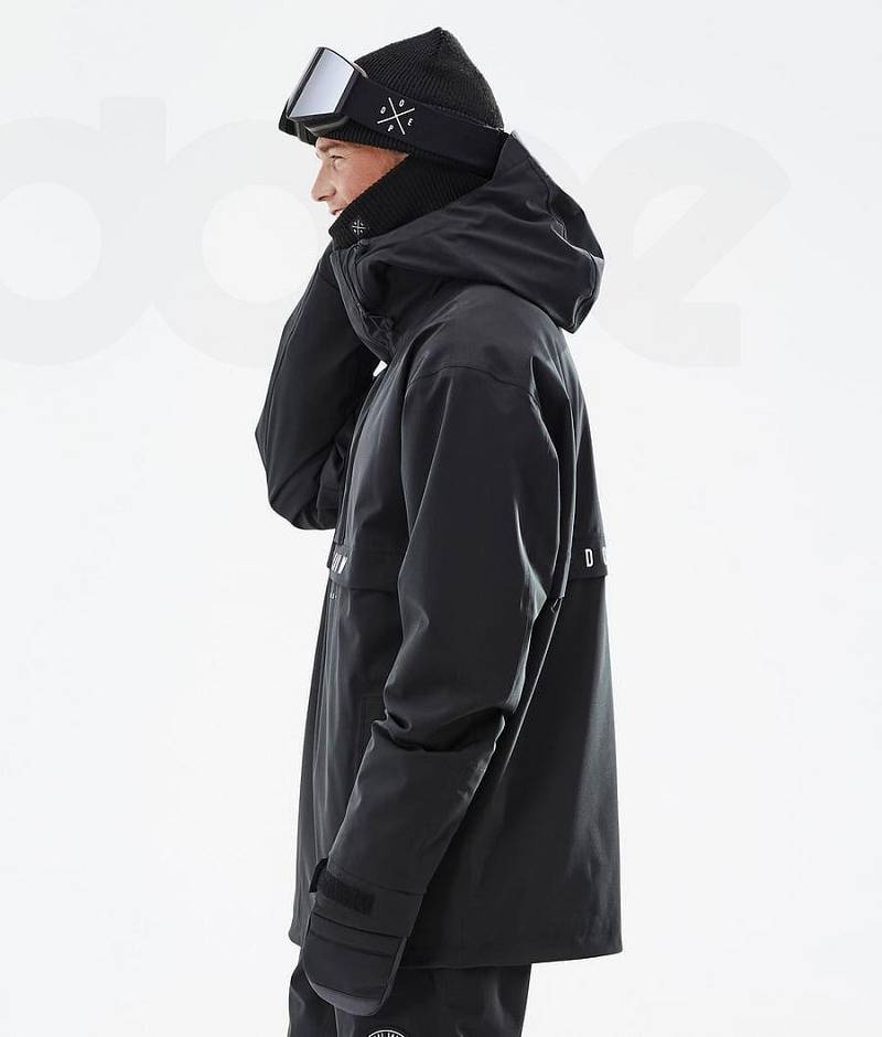 Black Men's Dope Legacy Snowboard Jackets | India_D1311