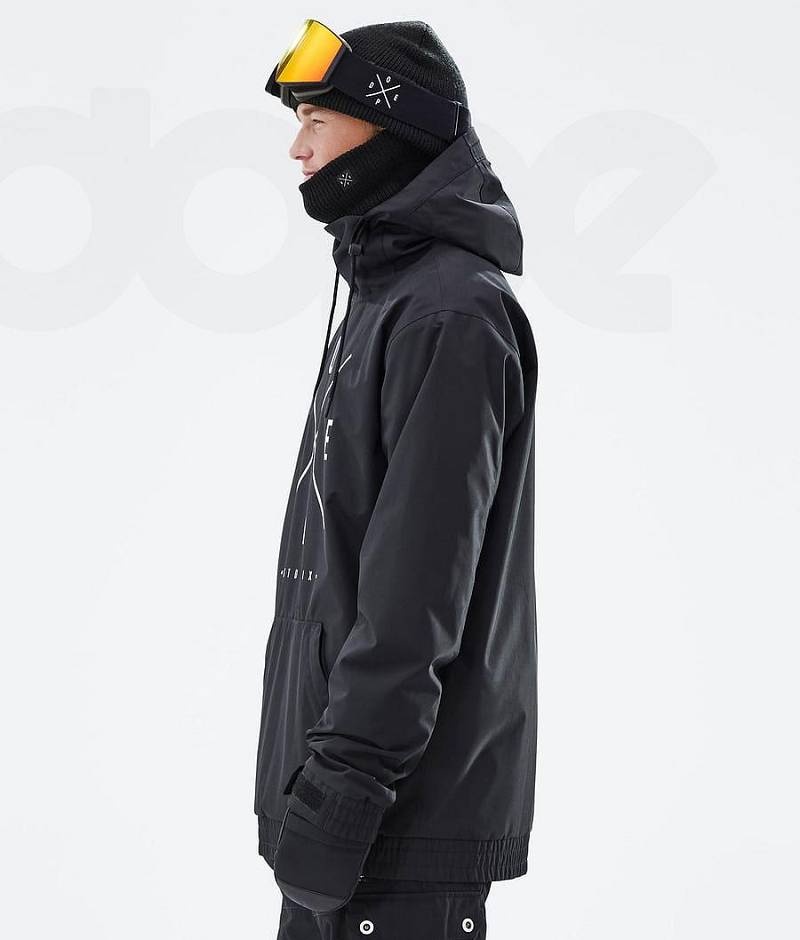 Black Men's Dope Migoo Ski Jackets | India_D2485