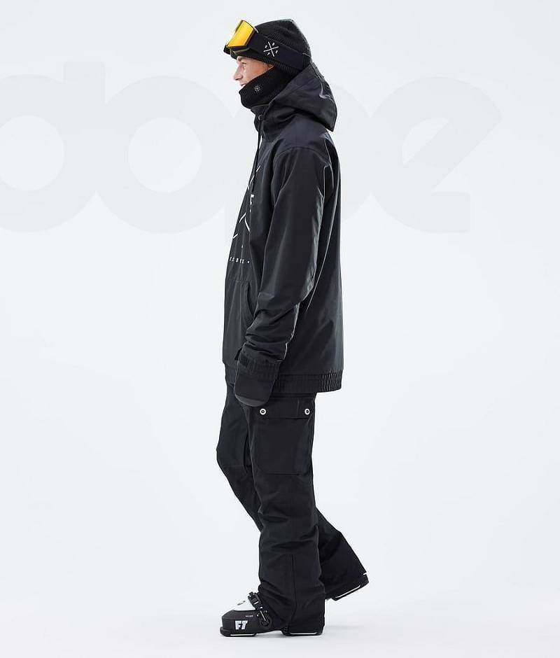 Black Men's Dope Migoo Ski Jackets | India_D2485