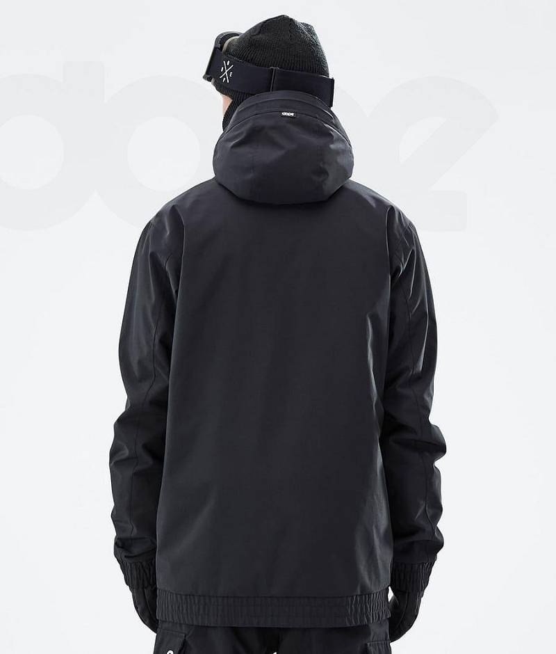 Black Men's Dope Migoo Ski Jackets | India_D2485