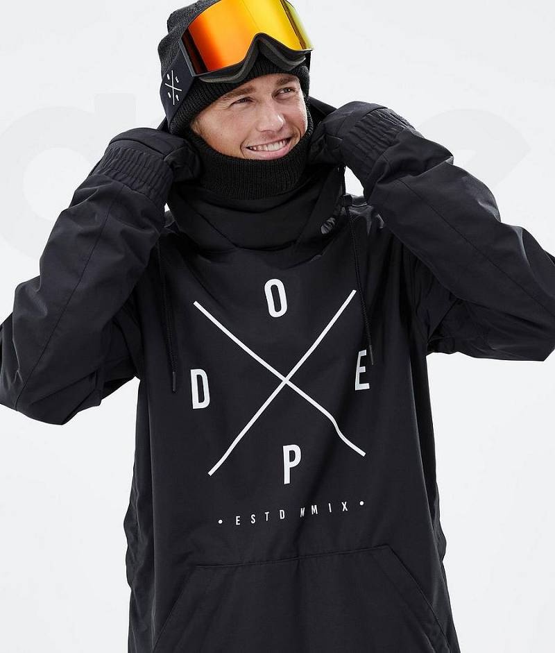 Black Men's Dope Migoo Snowboard Jackets | India_D1778