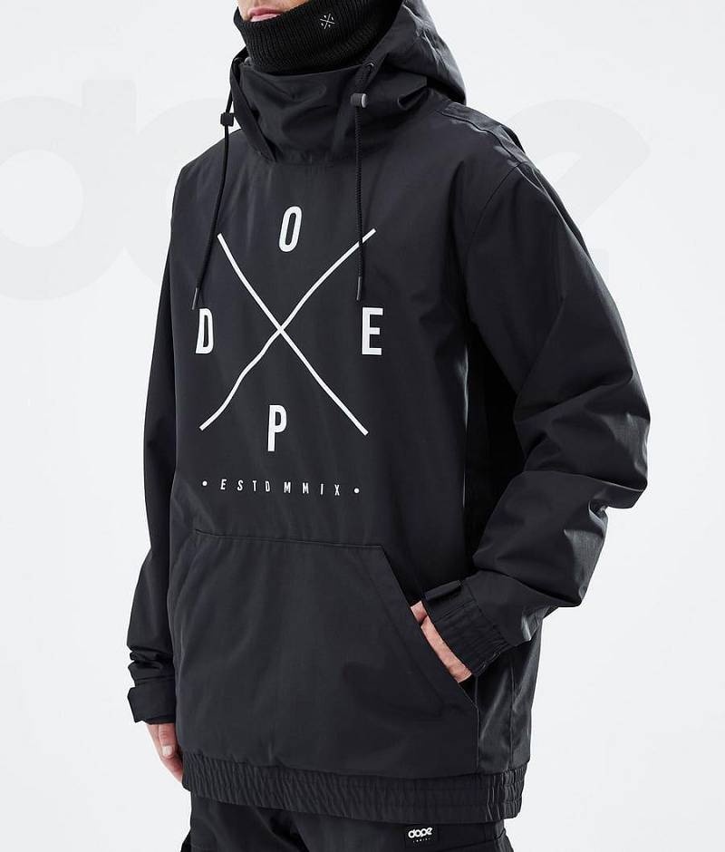 Black Men's Dope Migoo Snowboard Jackets | India_D1778