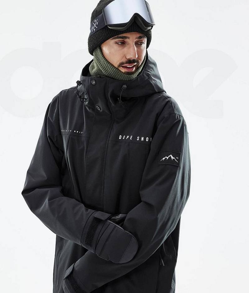 Black Men's Dope Ranger Snowboard Jackets | India_D1238