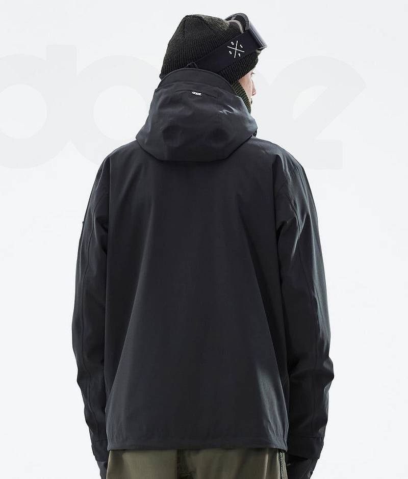 Black Men's Dope Ranger Snowboard Jackets | India_D1238