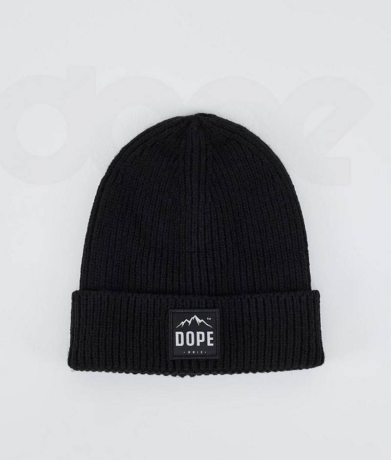 Black Men\'s Dope Ribbed Paradise Beanies | India_D2242