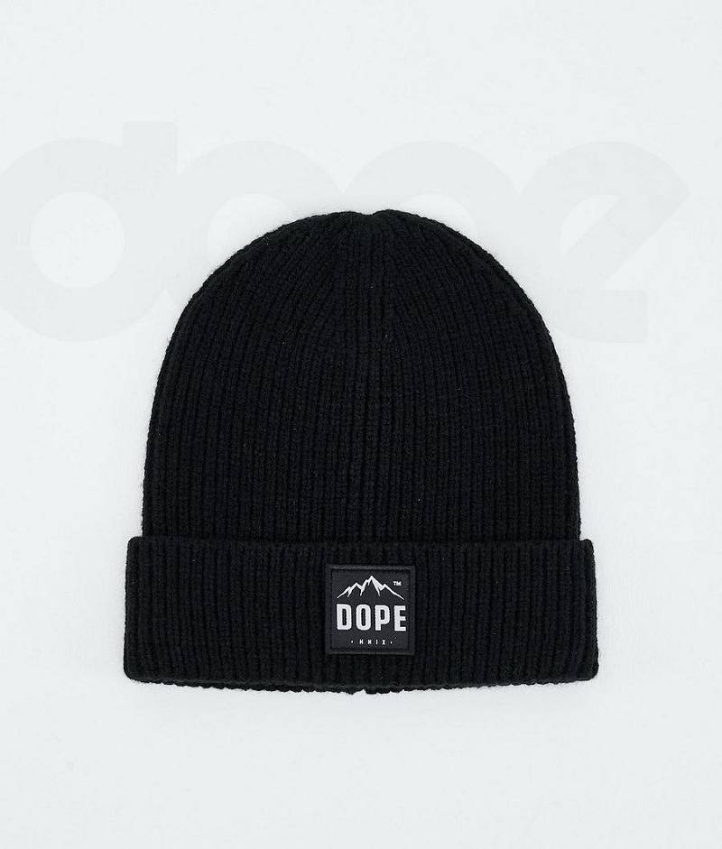 Black Men\'s Dope Ribbed Paradise Beanies | India_D1894