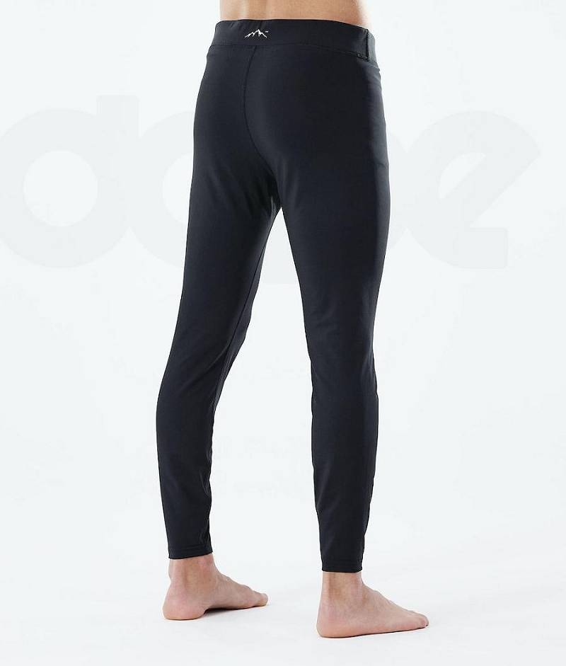 Black Men's Dope Snuggle Base Layer Pants | India_D2264