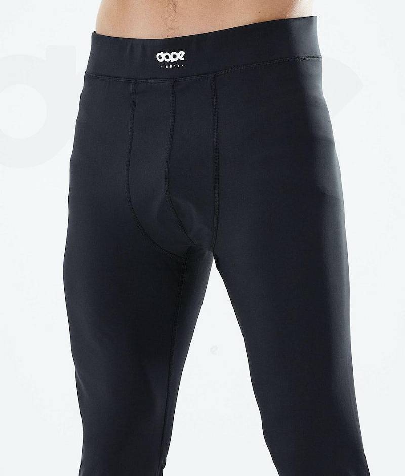 Black Men's Dope Snuggle Base Layer Pants | India_D2264