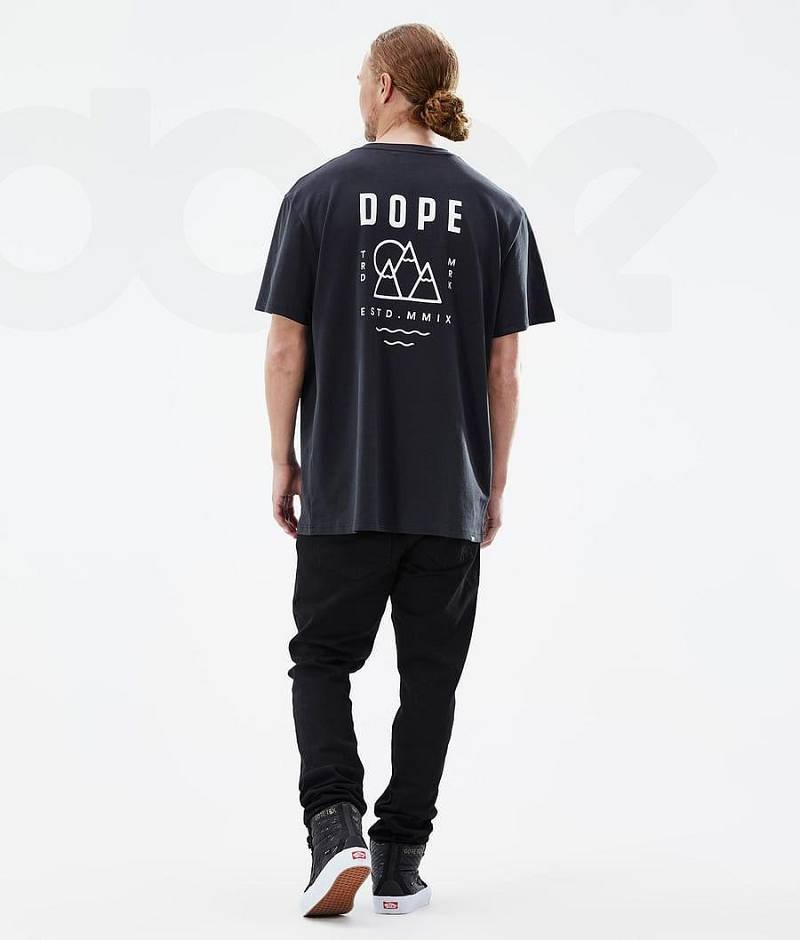 Black Men's Dope Standard T-shirts | India_D1418