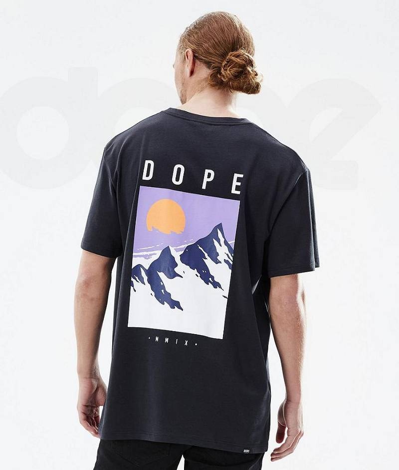 Black Men\'s Dope Standard T-shirts | India_D1667