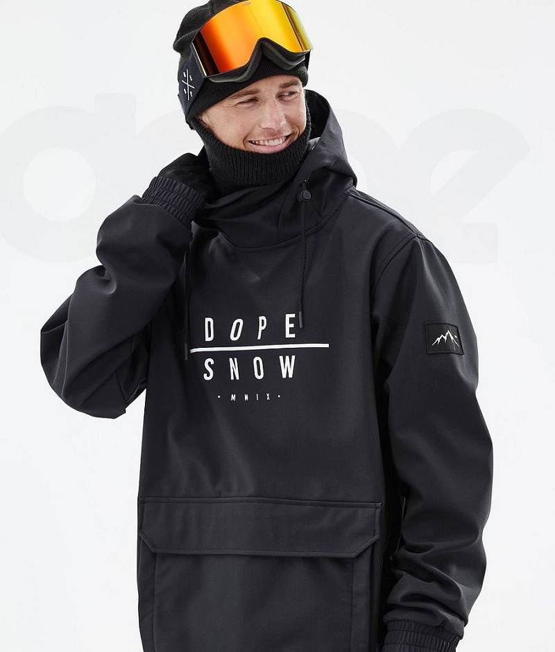 Black Men's Dope Wylie Snowboard Jackets | India_D1837