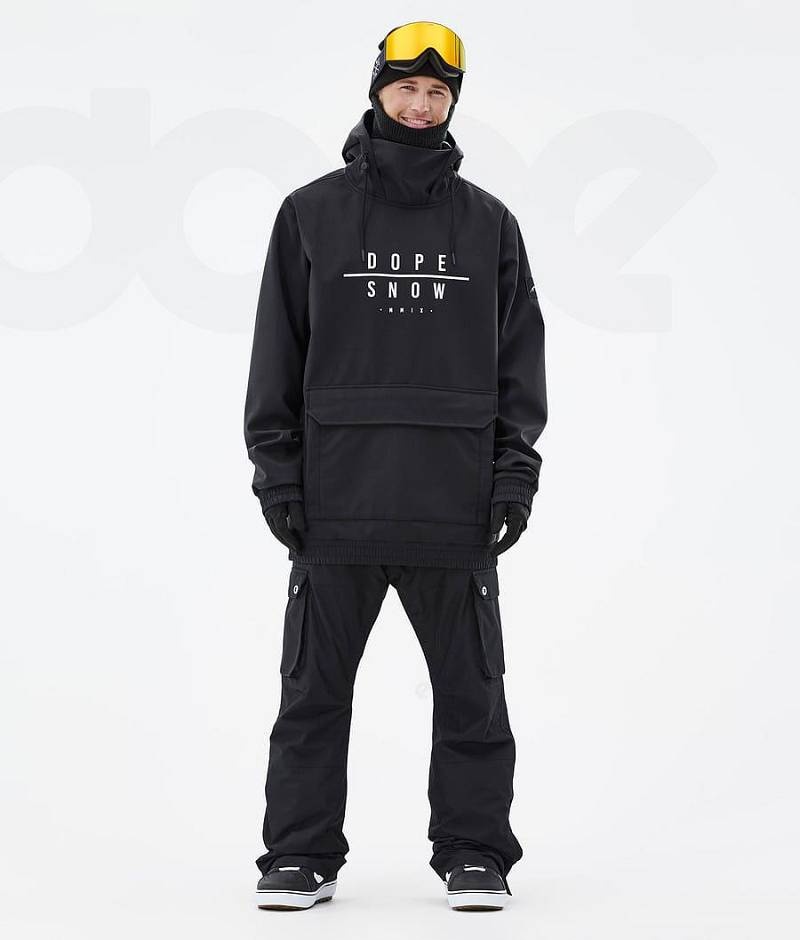 Black Men's Dope Wylie Snowboard Jackets | India_D1837