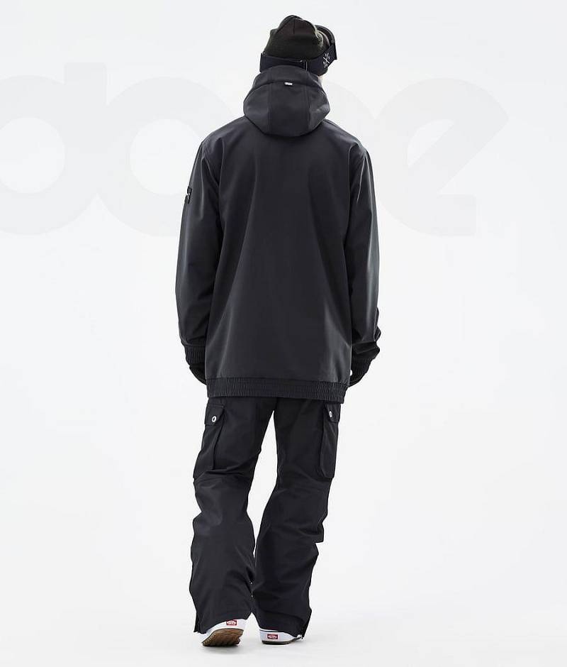 Black Men's Dope Wylie Snowboard Jackets | India_D1837