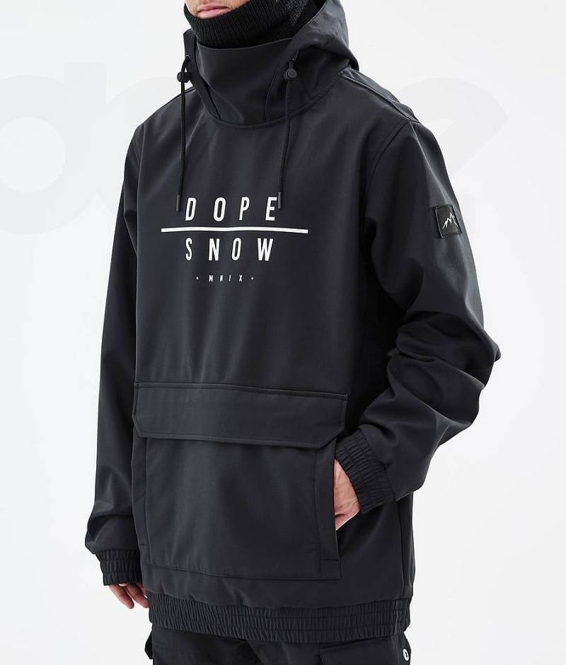 Black Men's Dope Wylie Snowboard Jackets | India_D1837