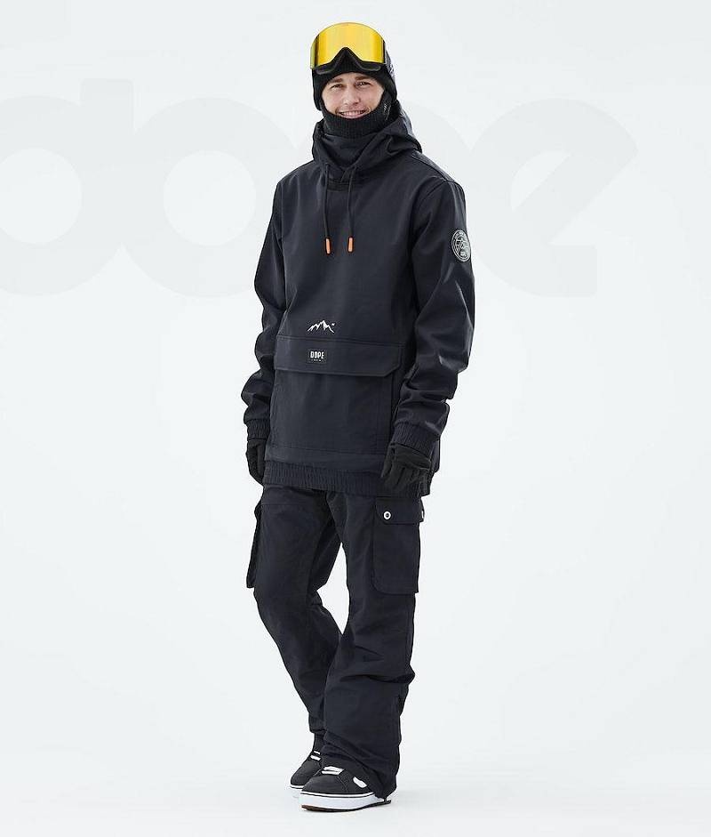 Black Men's Dope Wylie Snowboard Jackets | India_D1715