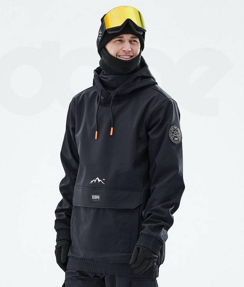 Black Men\'s Dope Wylie Snowboard Jackets | India_D1715