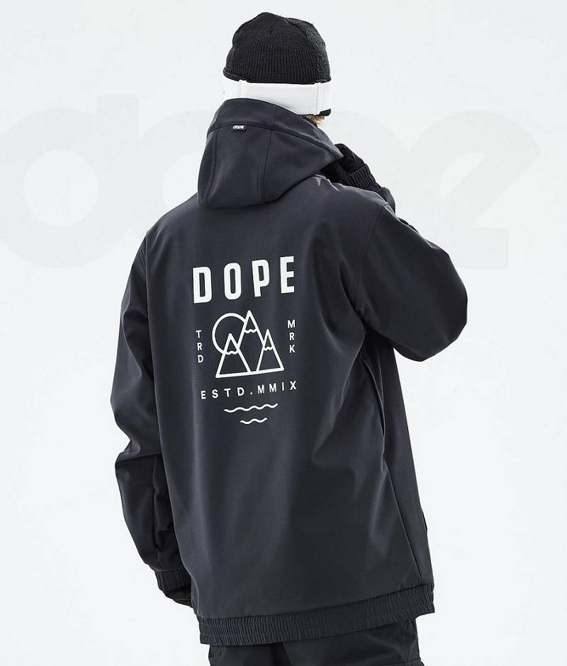 Black Men\'s Dope Yeti Ski Jackets | India_D1241