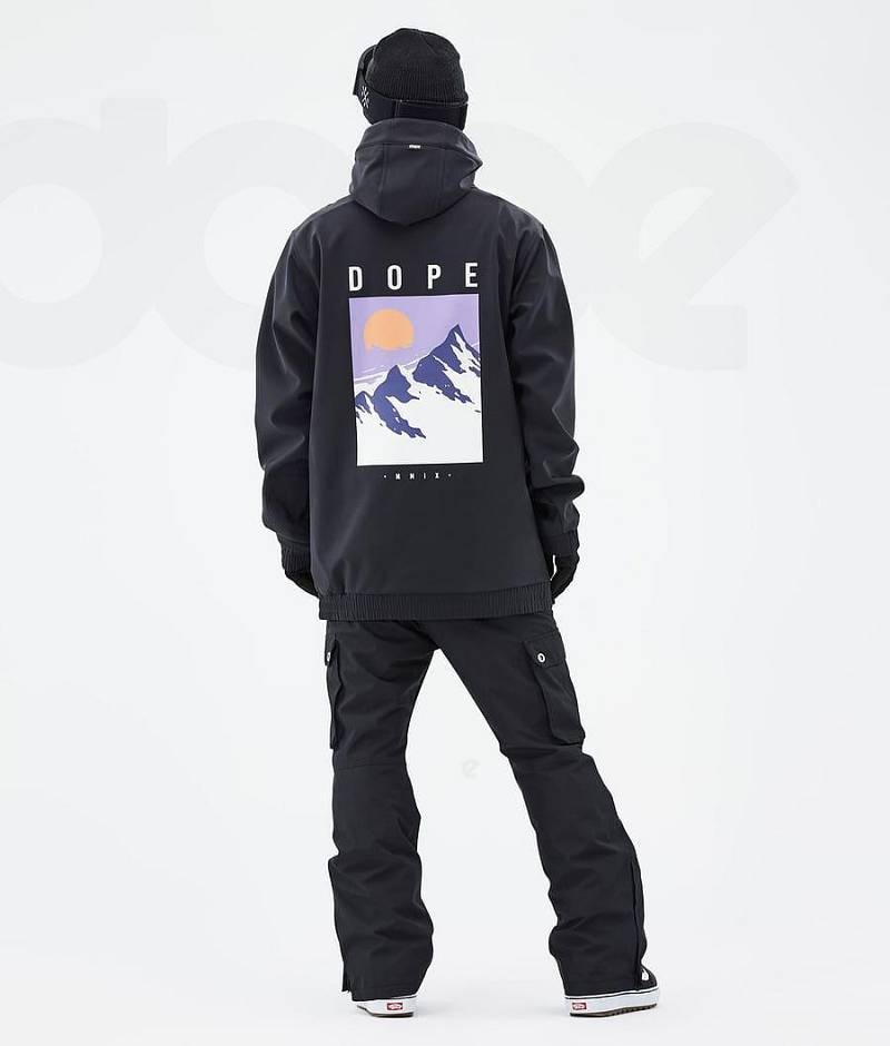 Black Men's Dope Yeti Snowboard Jackets | India_D1709