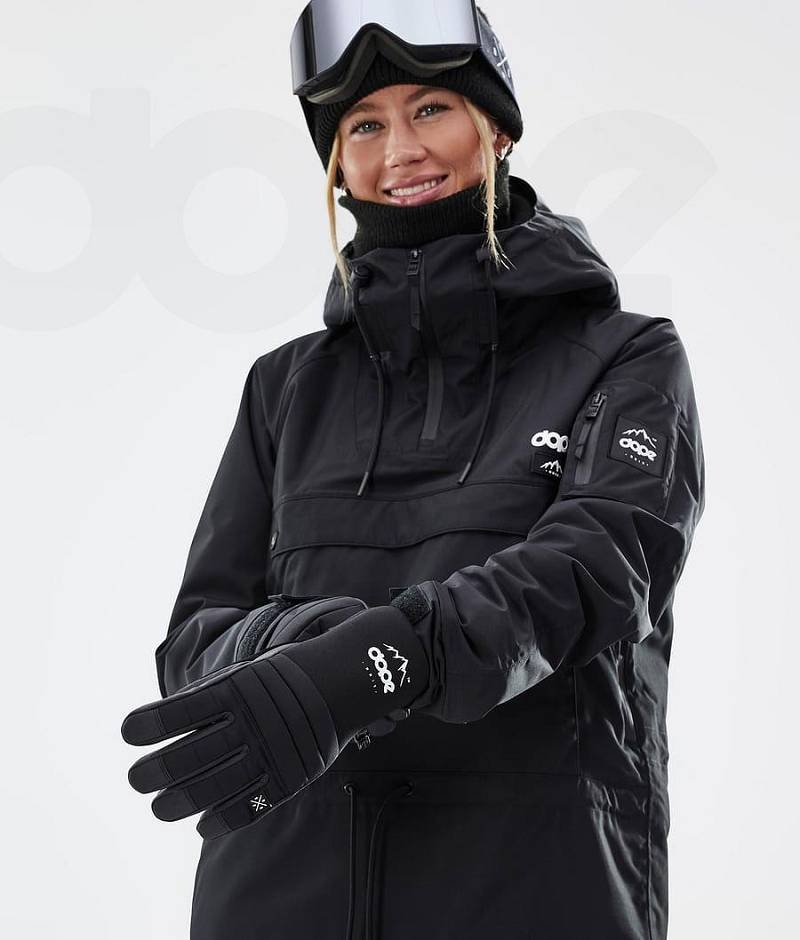 Black Women's Dope Ace Snowboard Gloves | India_D1726