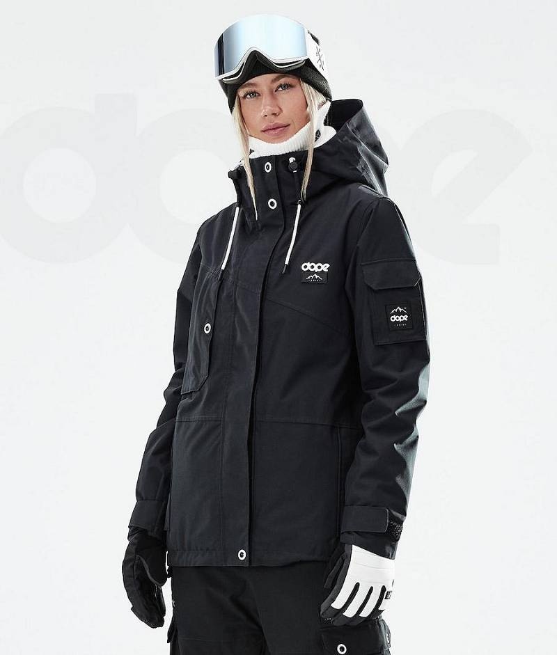 Black Women\'s Dope Adept W 2021 Ski Jackets | India_D2098