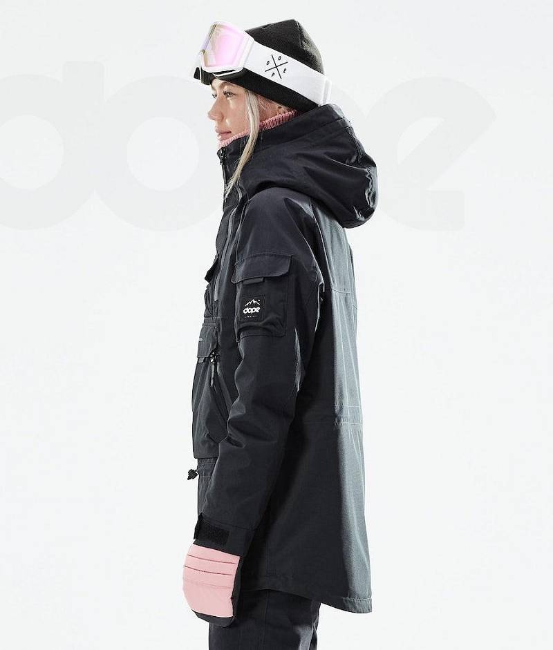 Black Women's Dope Akin W 2021 Snowboard Jackets | India_D2251