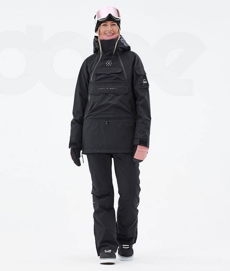 Black Women's Dope Akin W Snowboard Jackets | India_D1551