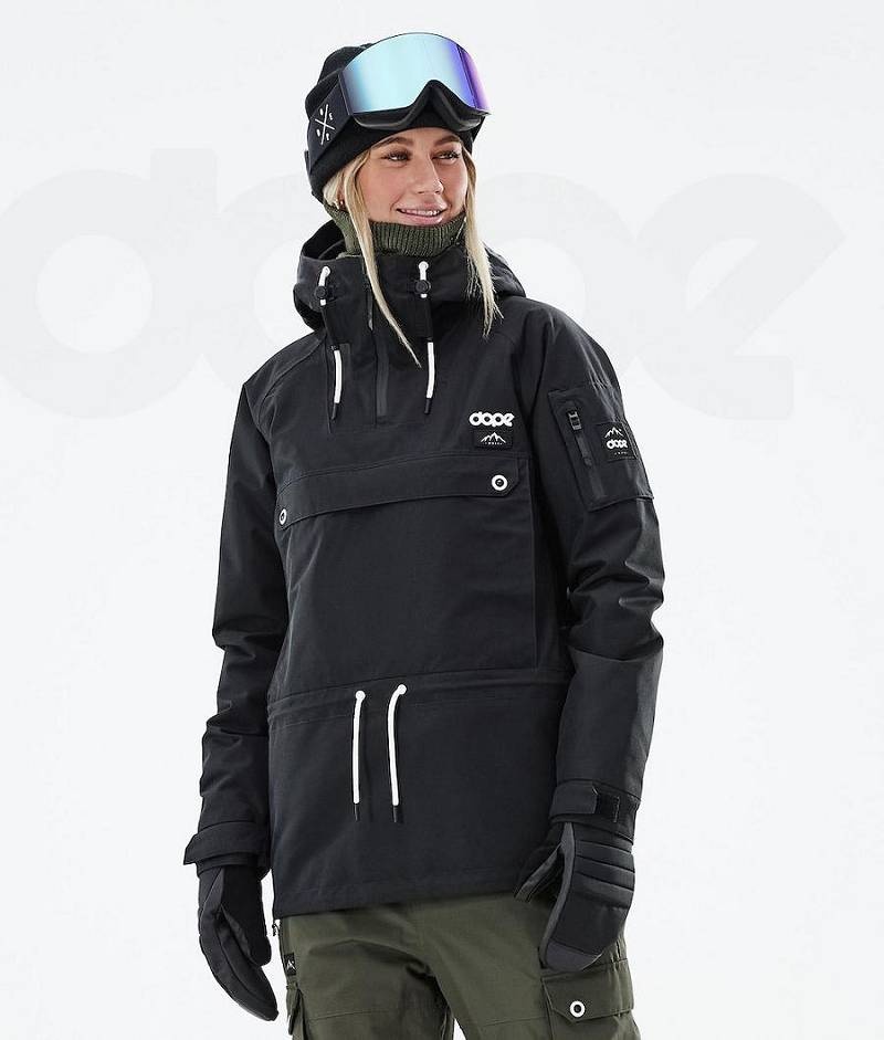 Black Women\'s Dope Annok W 2021 Snowboard Jackets | India_D1560