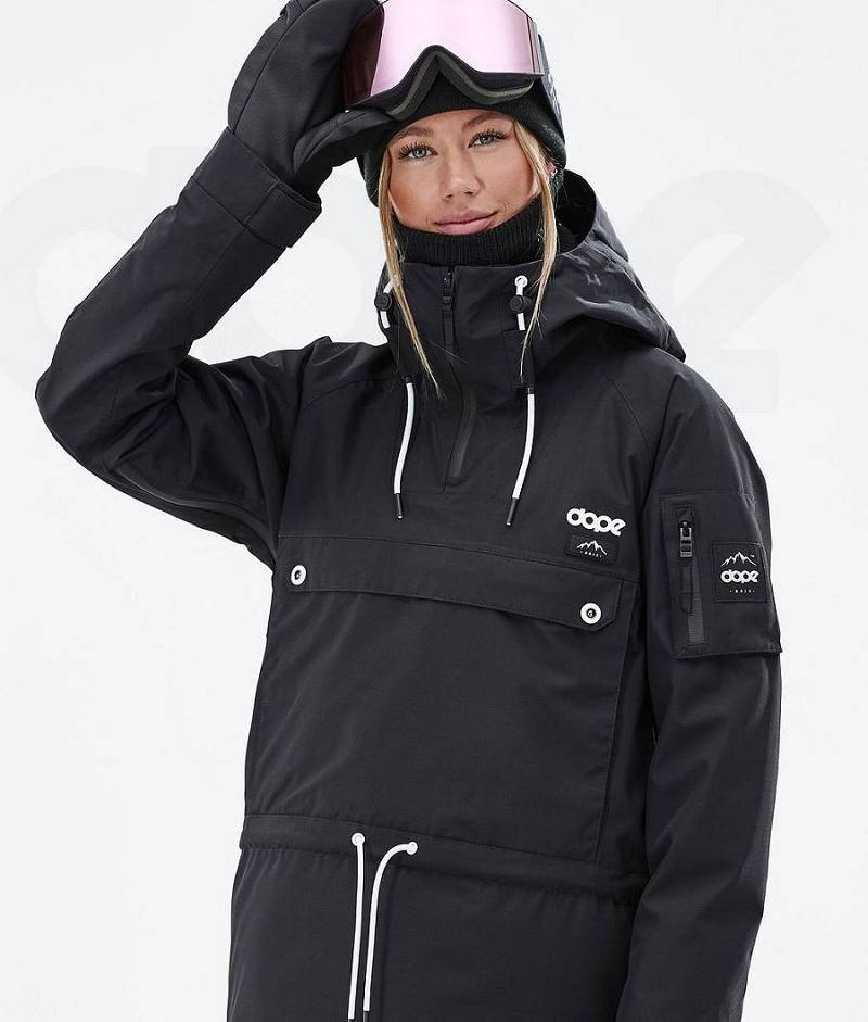 Black Women's Dope Annok W Ski Jackets | India_D1337