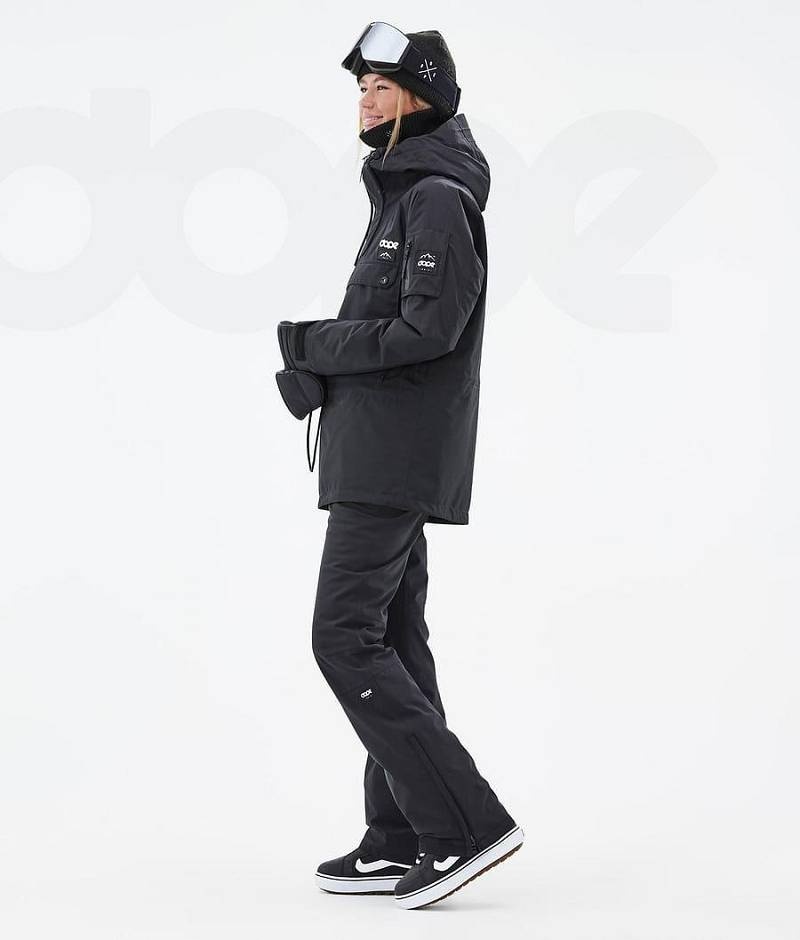 Black Women's Dope Annok W Snowboard Jackets | India_D1140