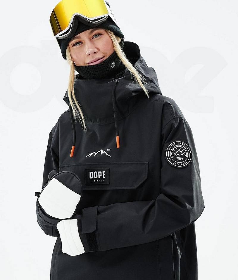 Black Women's Dope Blizzard W 2021 Snowboard Jackets | India_D1107