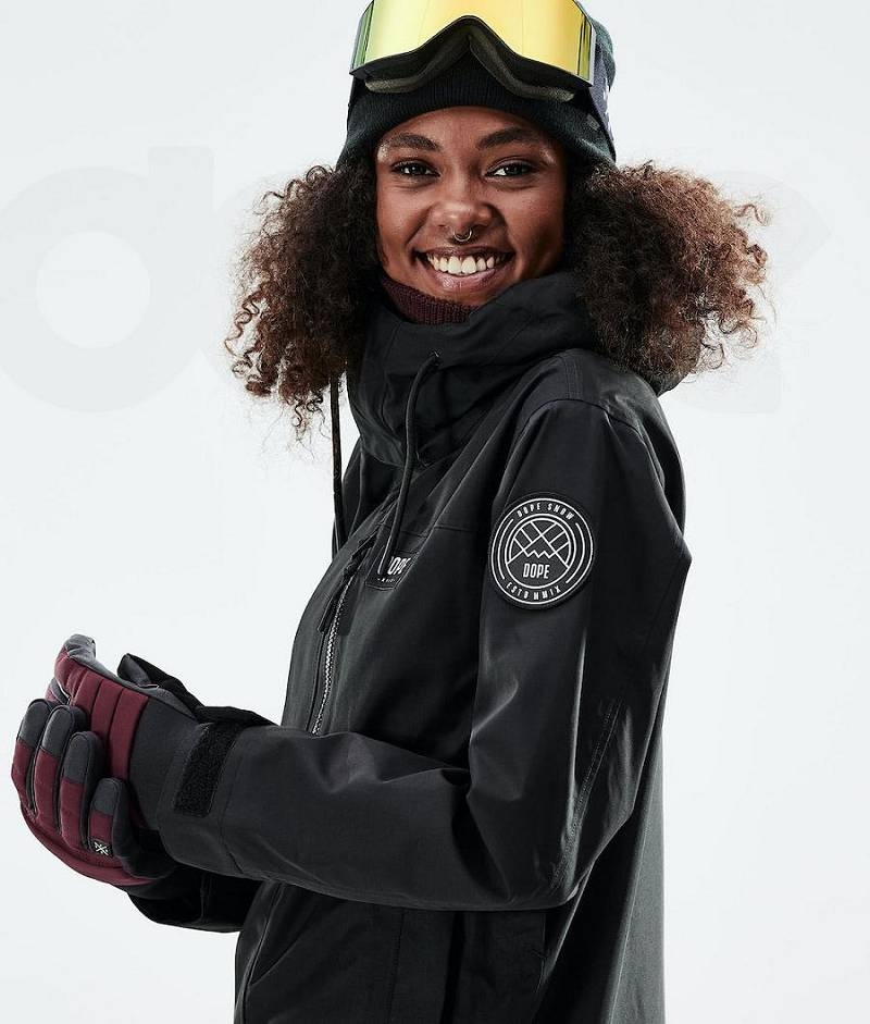 Black Women's Dope Blizzard W Full Zip 2021 Snowboard Jackets | India_D1869