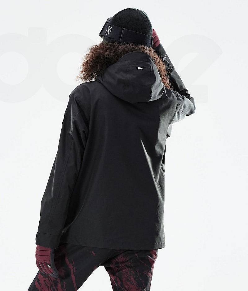 Black Women's Dope Blizzard W Full Zip 2021 Snowboard Jackets | India_D1869