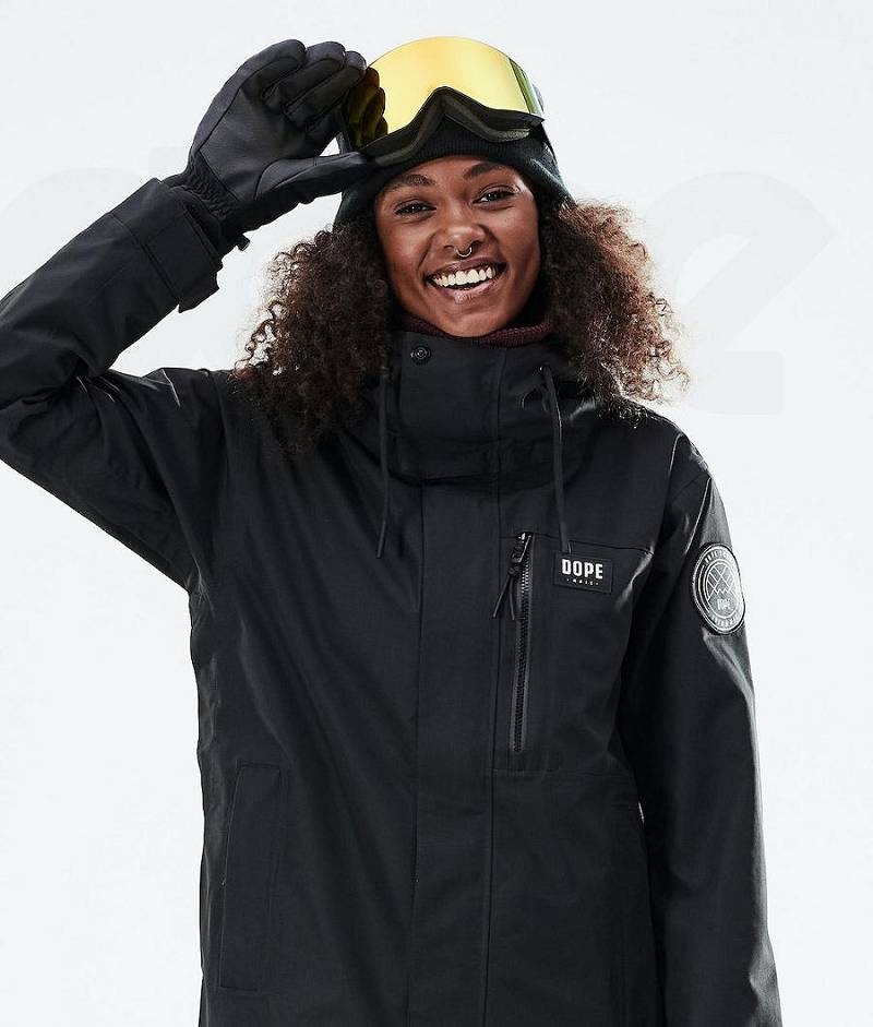 Black Women's Dope Blizzard W Full Zip 2021 Ski Jackets | India_D1415