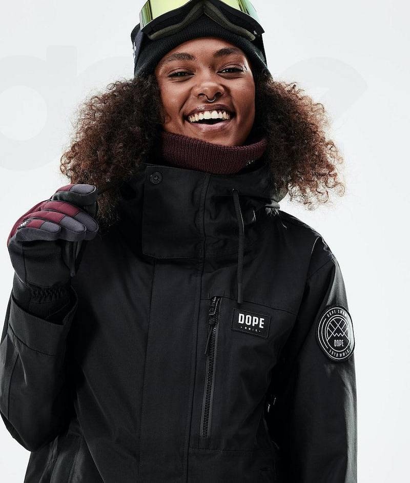 Black Women's Dope Blizzard W Full Zip 2021 Ski Jackets | India_D1415