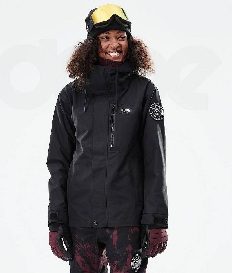 Black Women\'s Dope Blizzard W Full Zip 2021 Ski Jackets | India_D1415