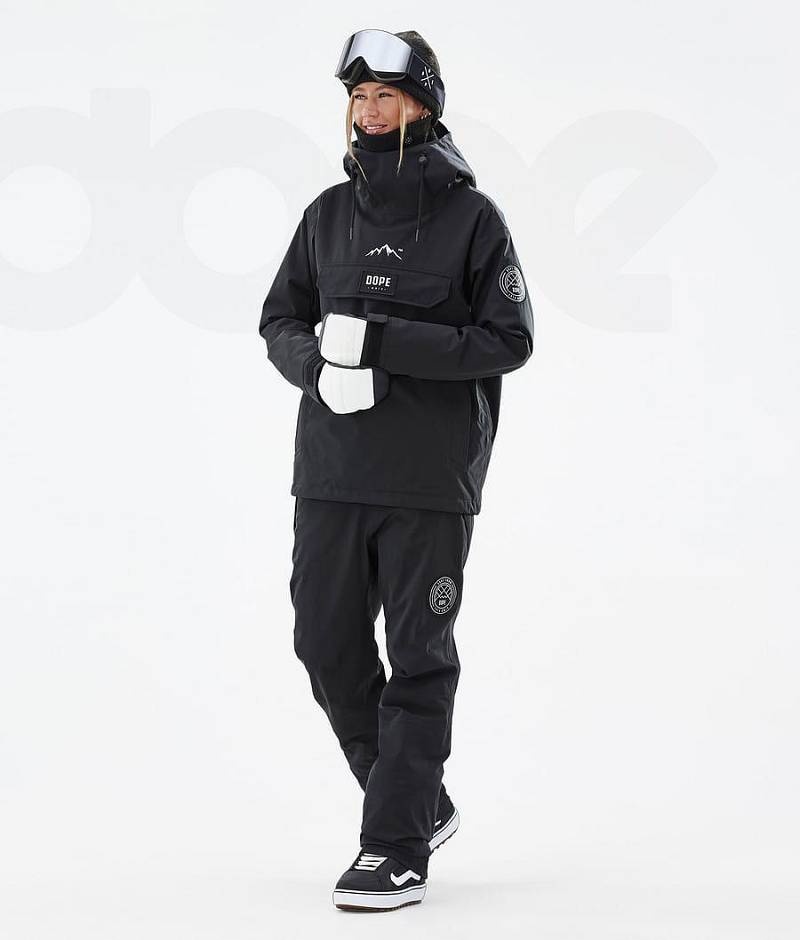 Black Women's Dope Blizzard W Snowboard Jackets | India_D1788