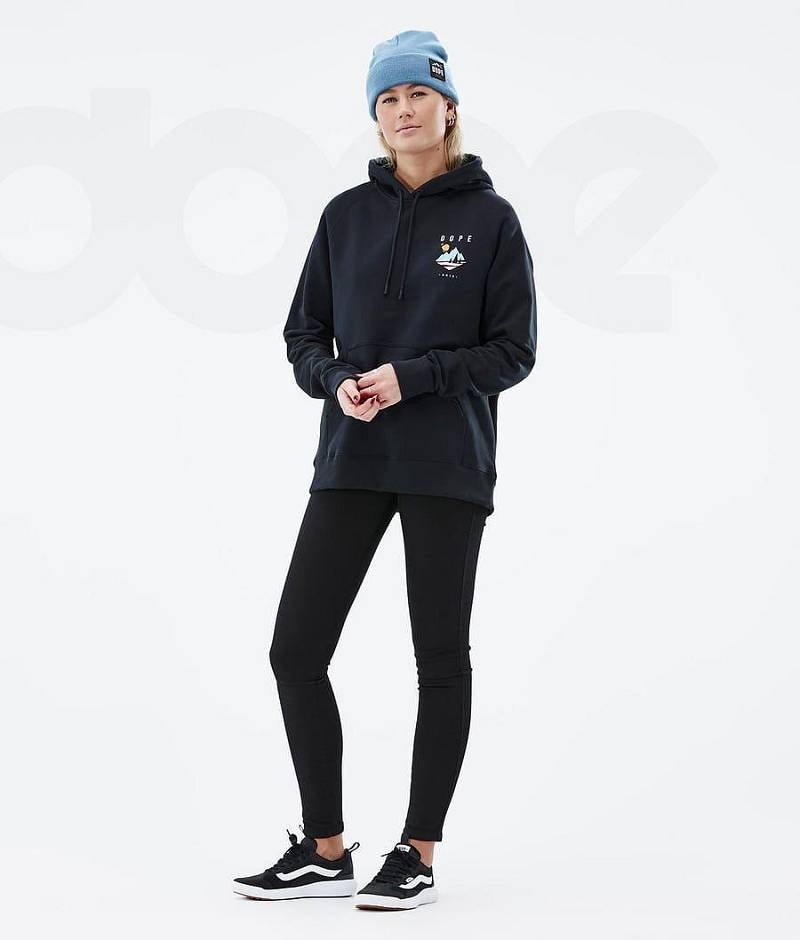 Black Women's Dope Common W Hoodies | India_D1474