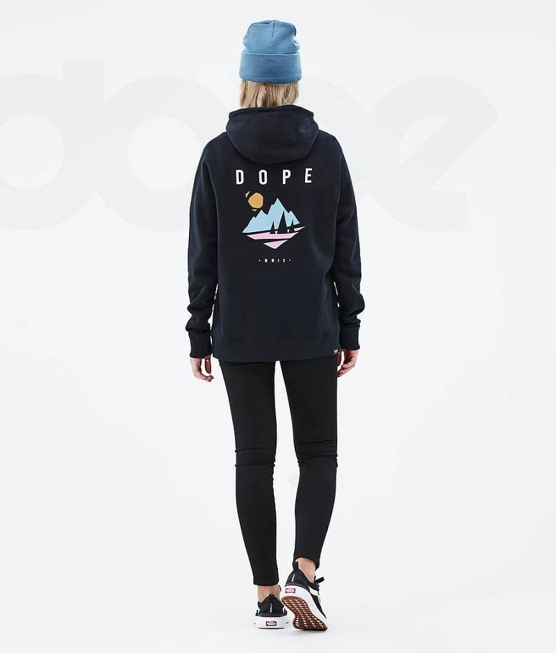 Black Women's Dope Common W Hoodies | India_D1474