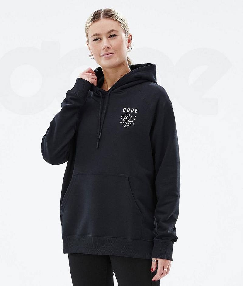 Black Women's Dope Common W Hoodies | India_D1661