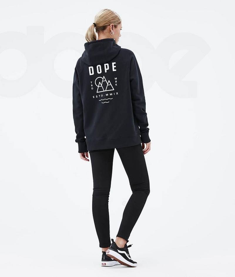 Black Women's Dope Common W Hoodies | India_D1661