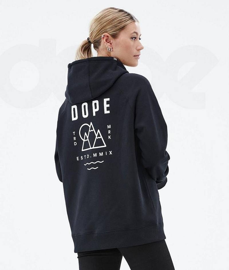 Black Women\'s Dope Common W Hoodies | India_D1661