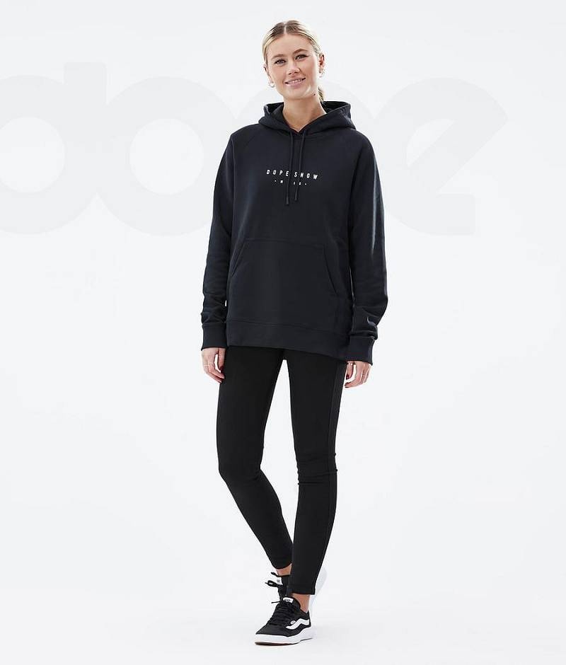 Black Women's Dope Common W Hoodies | India_D2110