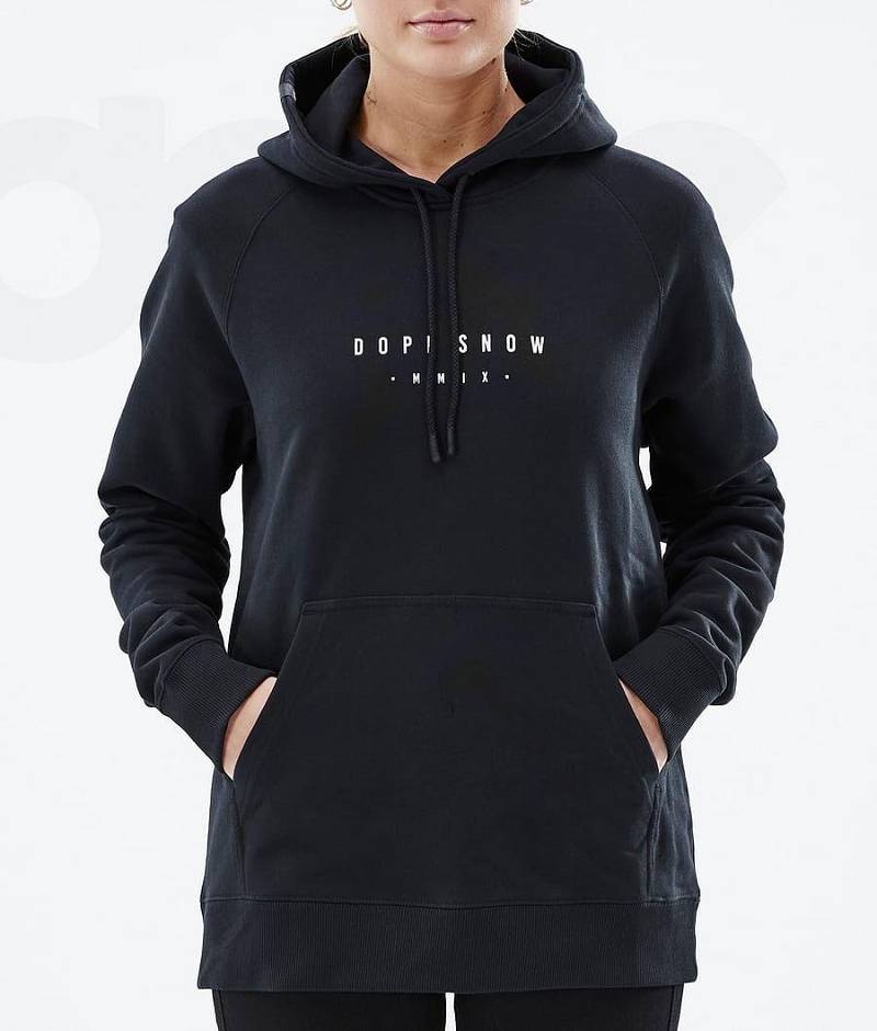 Black Women's Dope Common W Hoodies | India_D2110